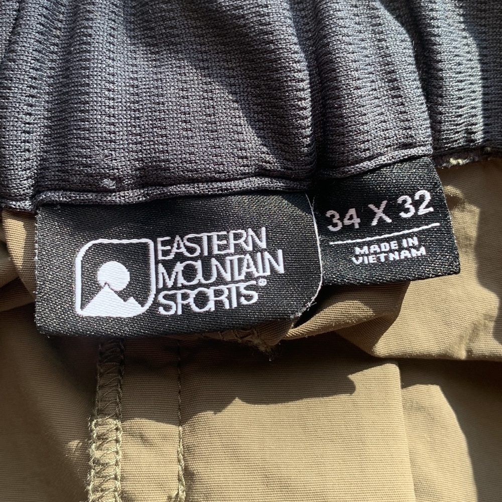 Eastern Mountain Sports Hiking Pants Size 34X32 Like New Army Green Ankle Zip - Picture 10 of 12